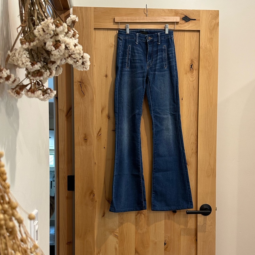 Mothers mid waisted slight flare jeans size 24